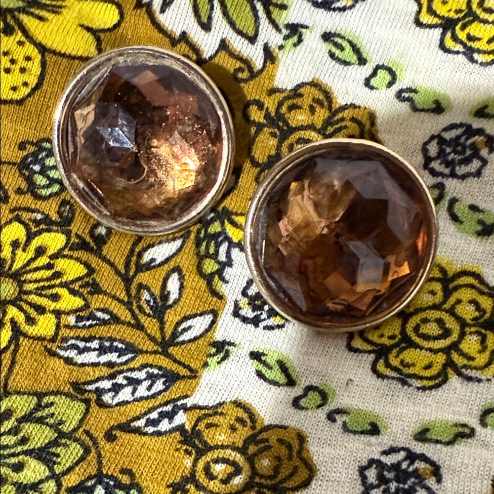 Bergere Vintage Champagne Colored Earrings